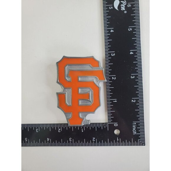 San Francisco Giants Belt Buckle SF Orange Pewter MLB New Old Stock Official '06 - Picture 2 of 7
